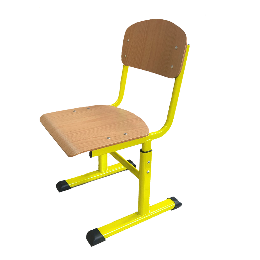 Учнівський стілець Т-подіб. з регулюв. глиб. сидіння, рост. гр №(2)3-5, каркас- плоскоов. труба, покриття HPL,АЛМАНТ,360х380-415х(670)710-790мм,h=(310)350-430мм